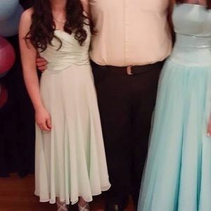 Vintage mint green formal dress